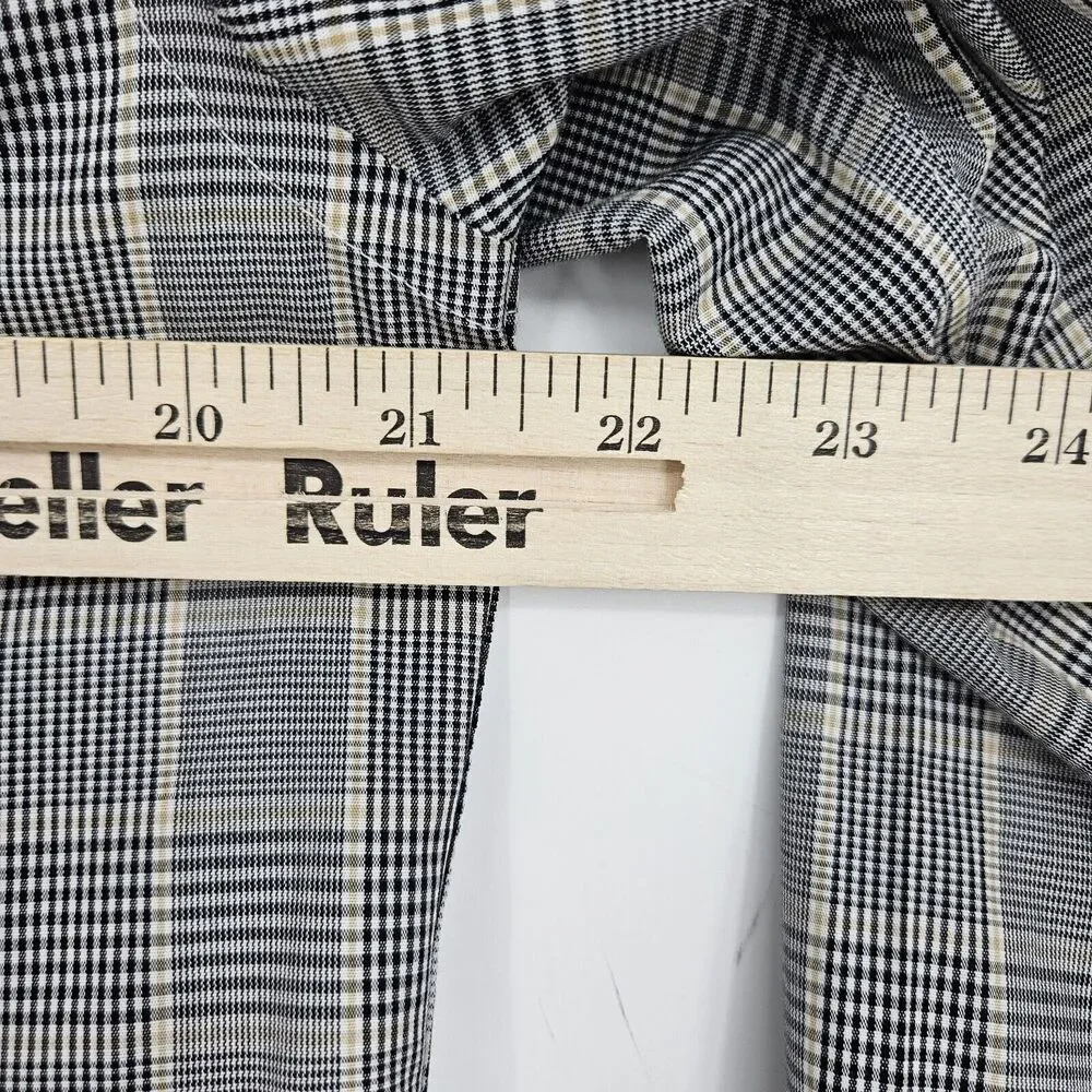 Roundtree‎ & Yorke Shirt Mens Small Black Brown EZ Gold Label Non Iron Button S
